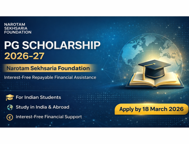 Narotam Sekhsaria Foundation Post Graduate Scholarship 2026–27