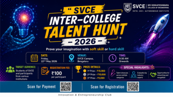 SVCE INTER-COLLEGE TALENT HUNT 2026