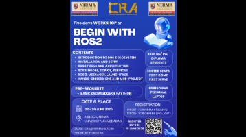 Five-Day Workshop on “Begin with ROS2” by Nirma University CRA