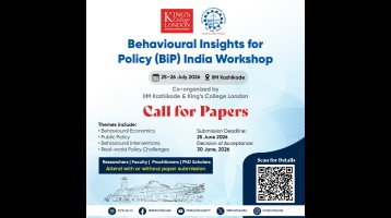 Behavioural Insights for Policy India Workshop 2026 by IIM Kozhikode