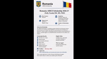 Romanian Government / ARICE Scholarships 2026–27