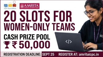 ICPC Asia West Amritapuri Regional 2026 Women-Only Teams