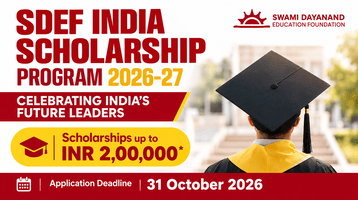 SDEF India Scholarship 2026-27 SDEF India Scholarship 2026-27