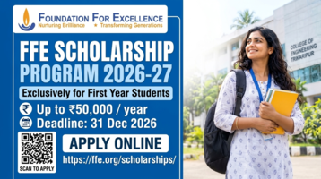 Foundation for Excellence (FFE) Scholarship 2026β27 Foundation for Excellence (FFE) Scholarship 2026β27